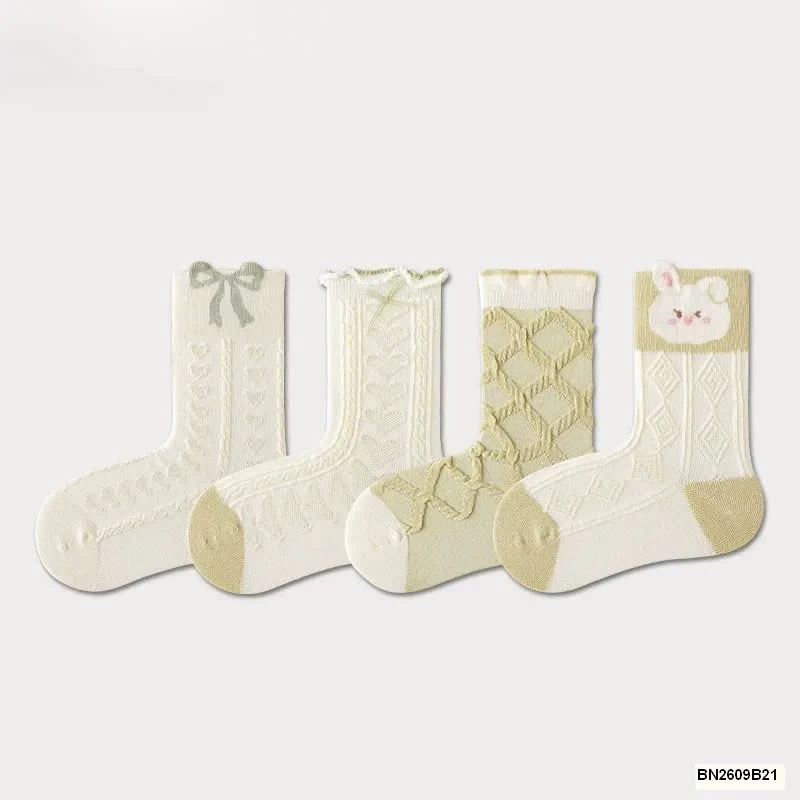 SET 4 ĐÔI TẤT NƠ CỔ LỠ