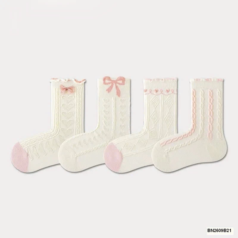 SET 4 ĐÔI TẤT NƠ CỔ LỠ