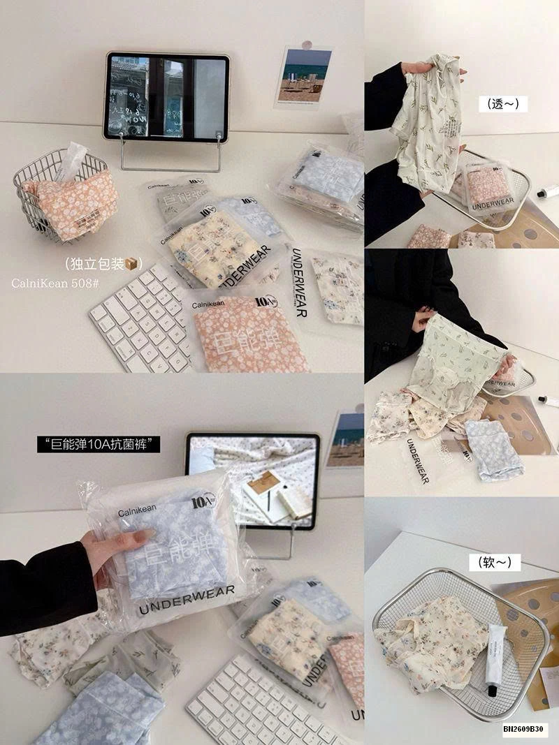 SET 6 QUẦN LÓT HOA CHO