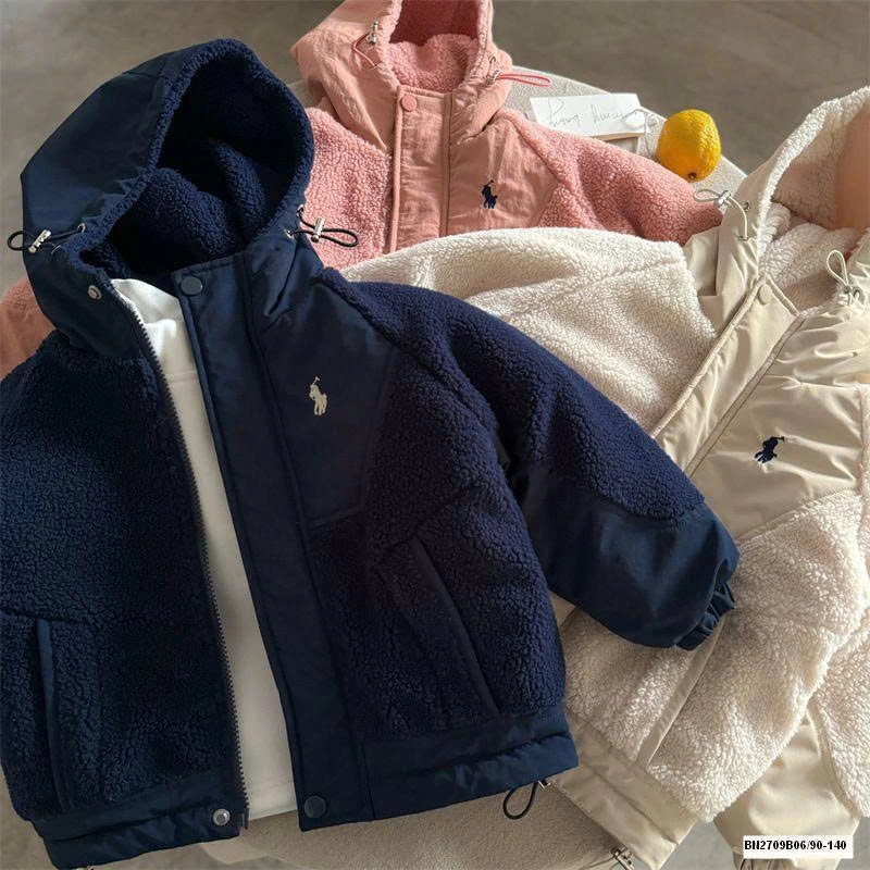 ÁO KHOÁC PHỐI LÔNG CỪU LIỀN MŨ