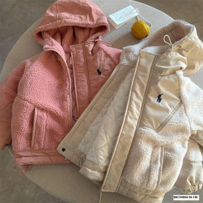 ÁO KHOÁC PHỐI LÔNG CỪU LIỀN MŨ