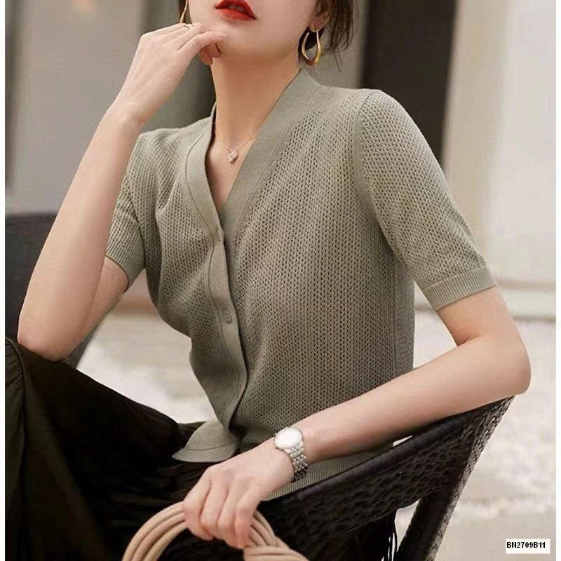 ÁO LEN DỆT KIM CỘC TAY