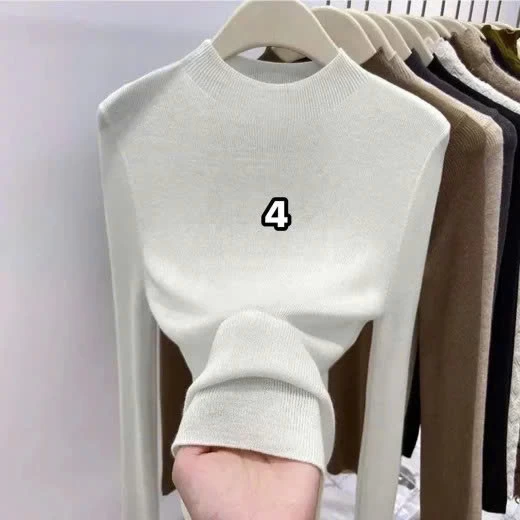 Áo len nữ nửa cổ cao