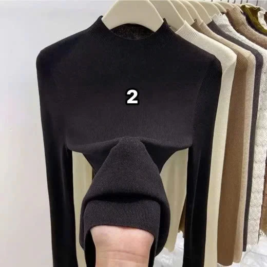 Áo len nữ nửa cổ cao