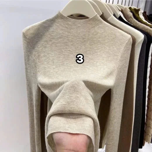 Áo len nữ nửa cổ cao