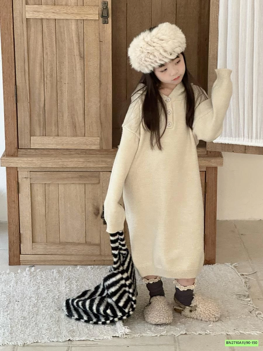 ĐẦM LEN SUÔNG LIỀN MŨ