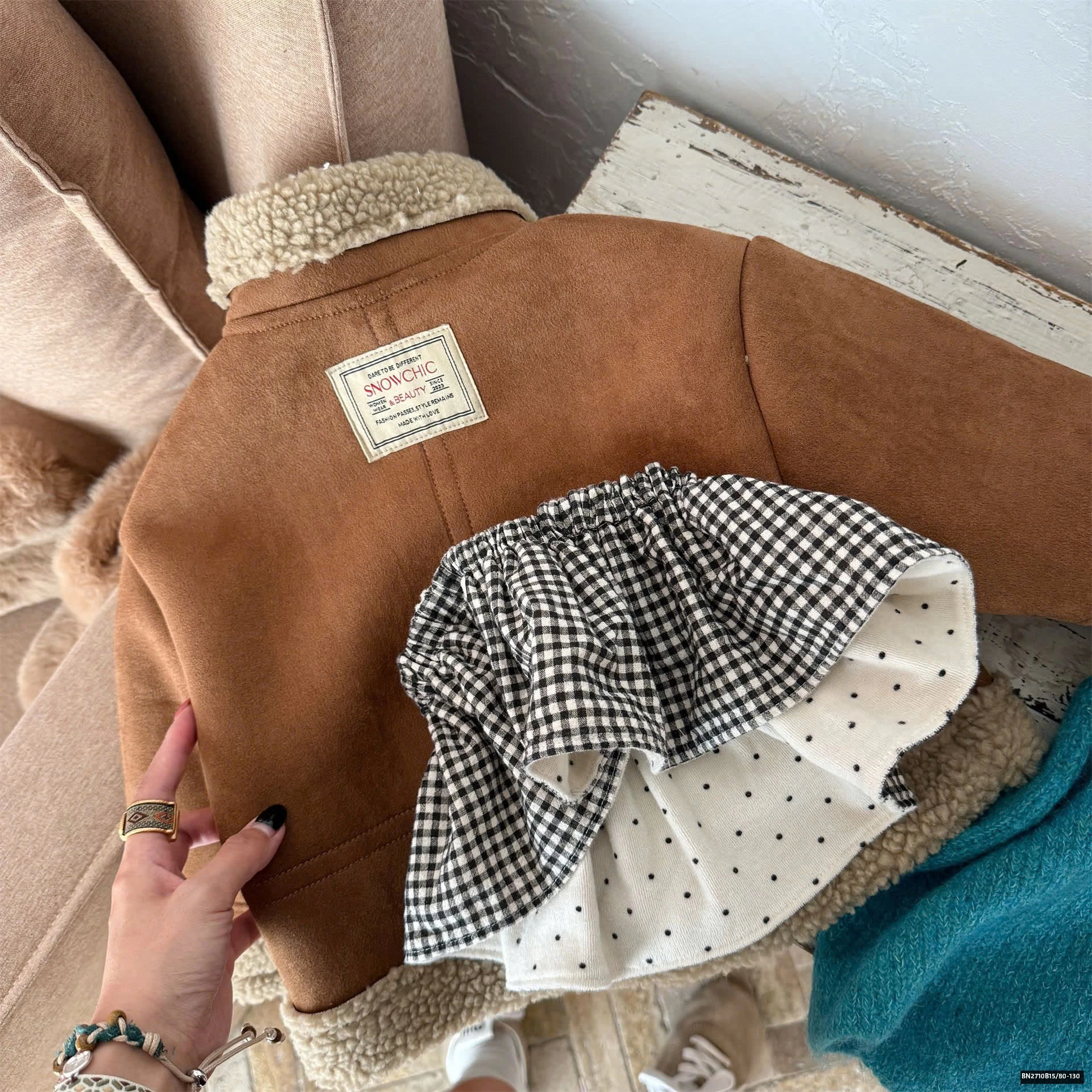 ÁO DA LỘN LÓT LÔNG CỪU AD.BABY