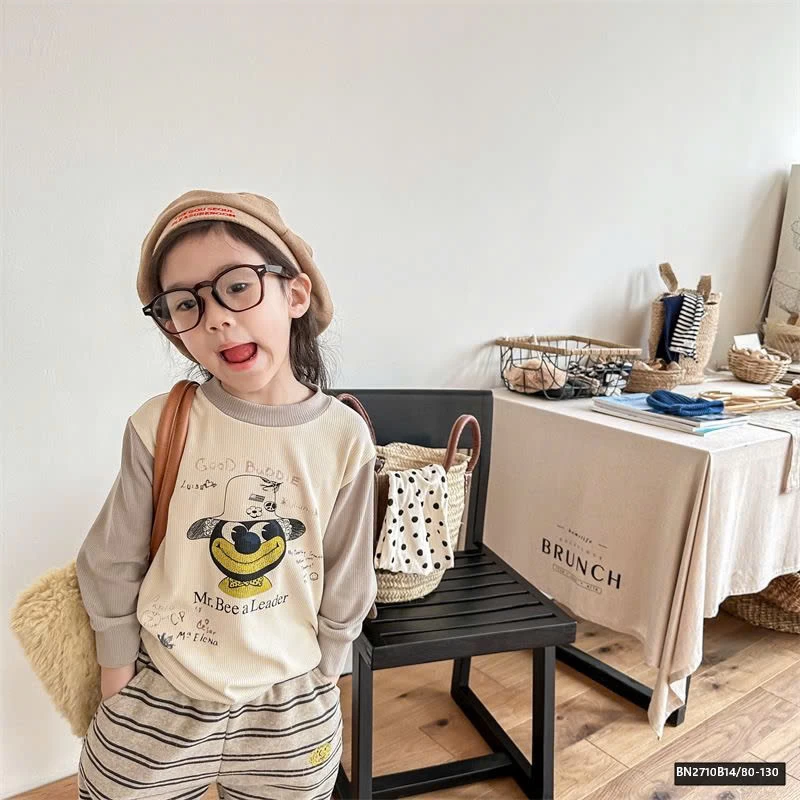 ÁO THUN GÂN LÓT NHUNG  AD.BABY