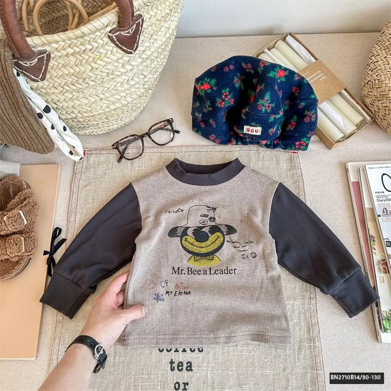 ÁO THUN GÂN LÓT NHUNG  AD.BABY