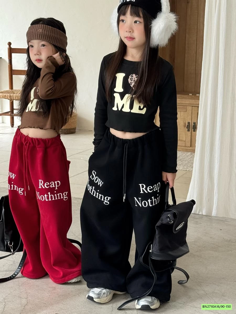 JOGGER NỈ LÓT LÔNG IN CHỮ