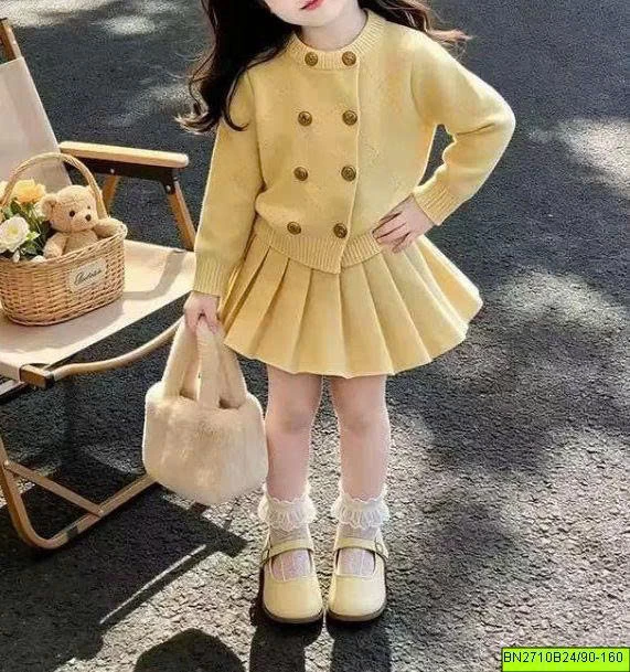 SÉT VÁY LEN 2 HÀNG CÚC ĐỒNG BÉ GÁI