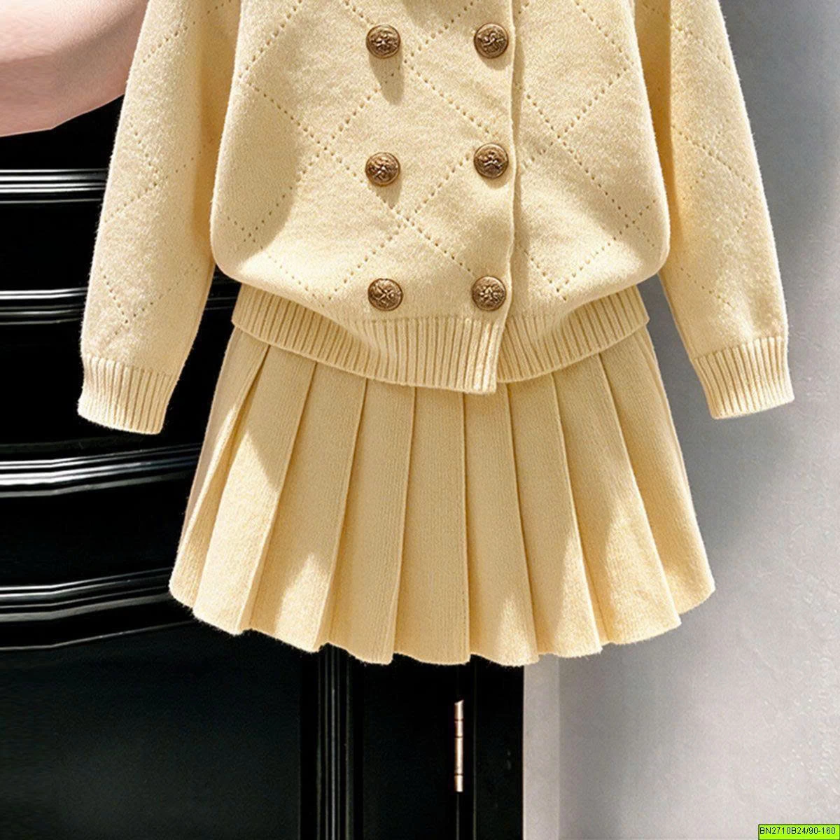 SÉT VÁY LEN 2 HÀNG CÚC ĐỒNG BÉ GÁI
