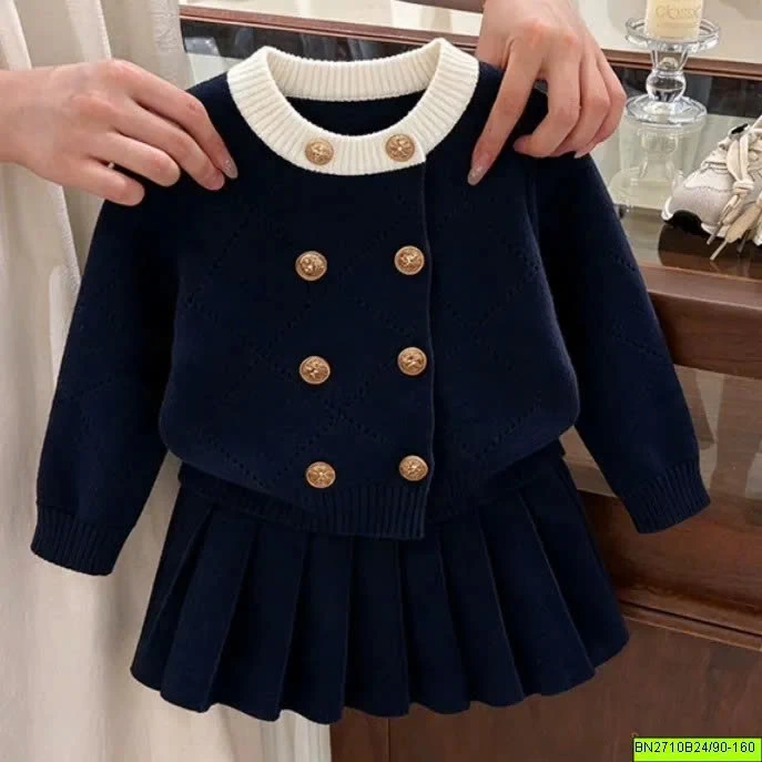 SÉT VÁY LEN 2 HÀNG CÚC ĐỒNG BÉ GÁI