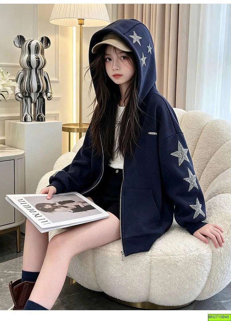 ÁO KHOÁC NỈ NGÔI SAO XANH THAN