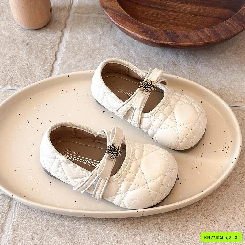 GIÀY BÚP BÊ TRẦN TRÁM HOA TRÀ CHO BÉ