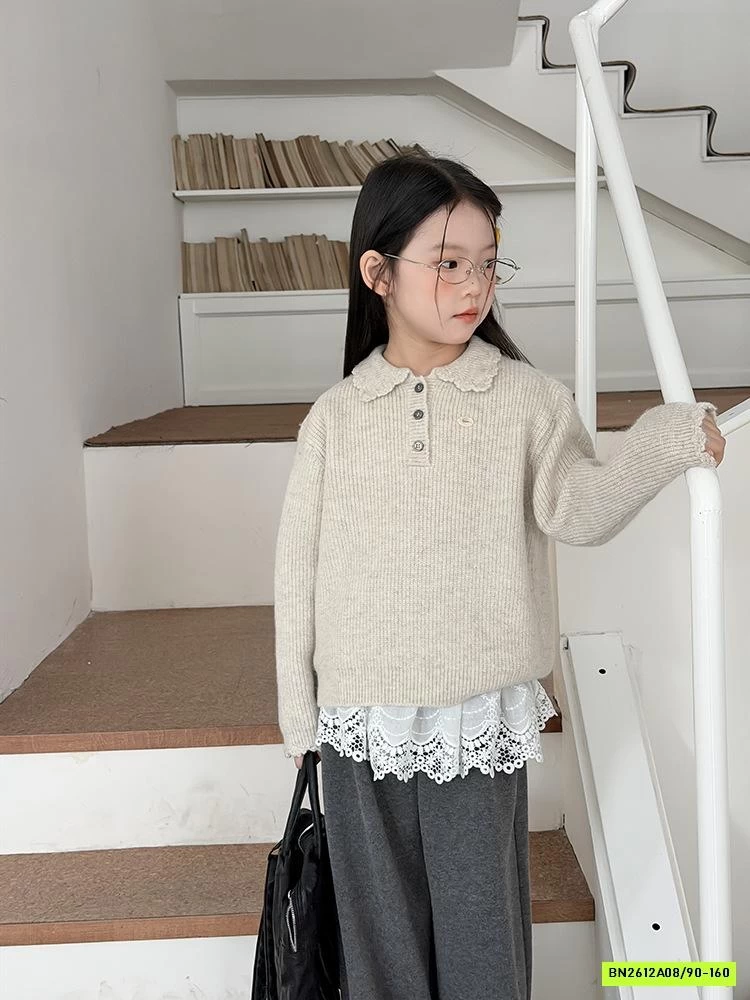 POLO LEN DỆT CỔ SEN 25M149 AMBB