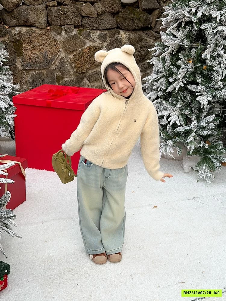 KHOÁC LÔNG THỎ TAI GẤU 25M158 AMBB