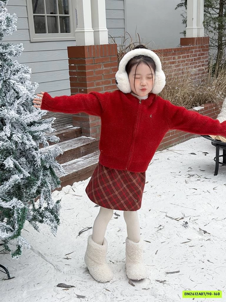 KHOÁC LÔNG THỎ TAI GẤU 25M158 AMBB