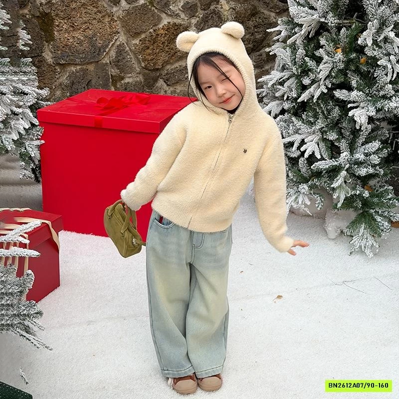 KHOÁC LÔNG THỎ TAI GẤU 25M158 AMBB