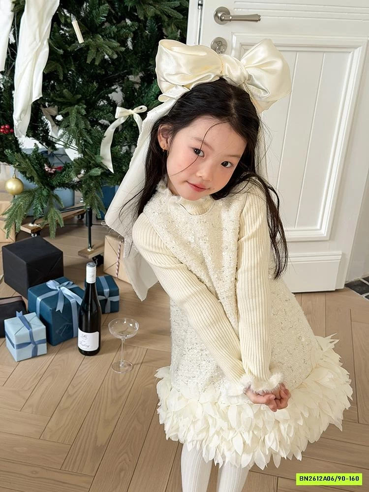 ĐẦM DẠ ĐÍNH CƯỜM VIỀN REN 25M067 AMBB