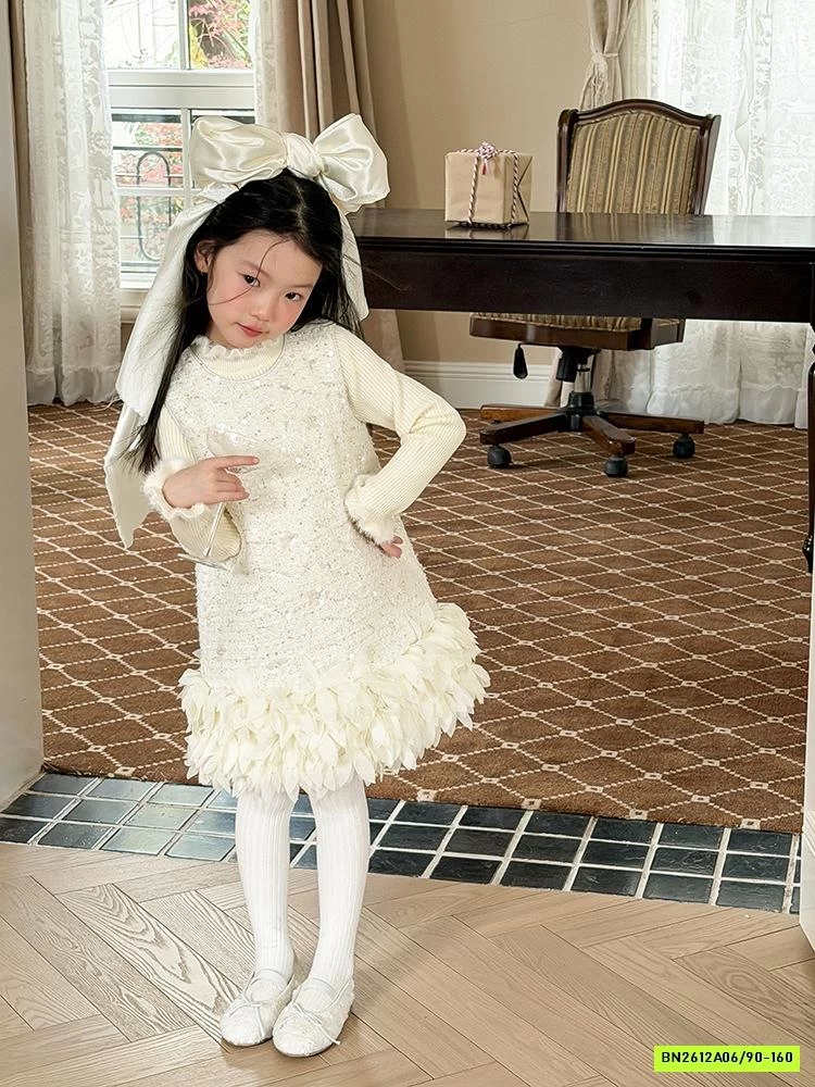 ĐẦM DẠ ĐÍNH CƯỜM VIỀN REN 25M067 AMBB