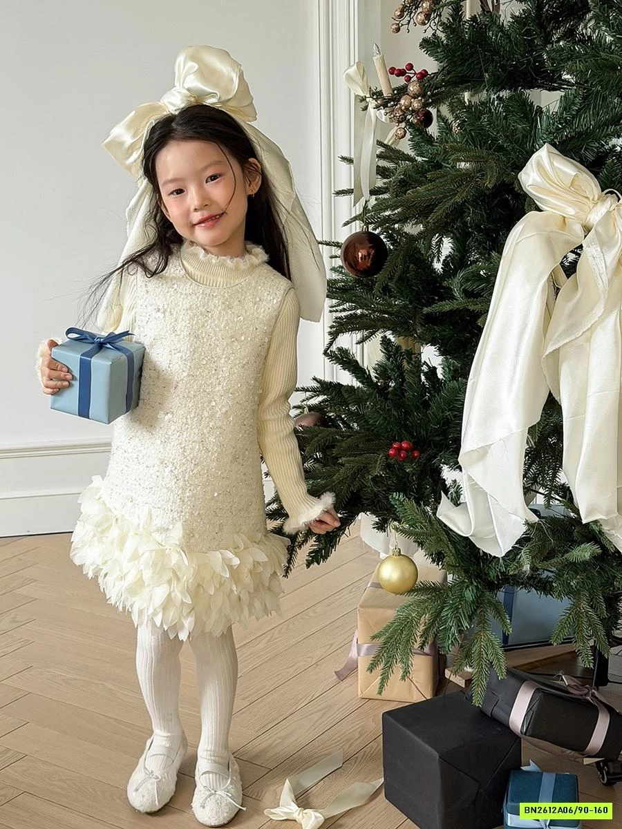 ĐẦM DẠ ĐÍNH CƯỜM VIỀN REN 25M067 AMBB