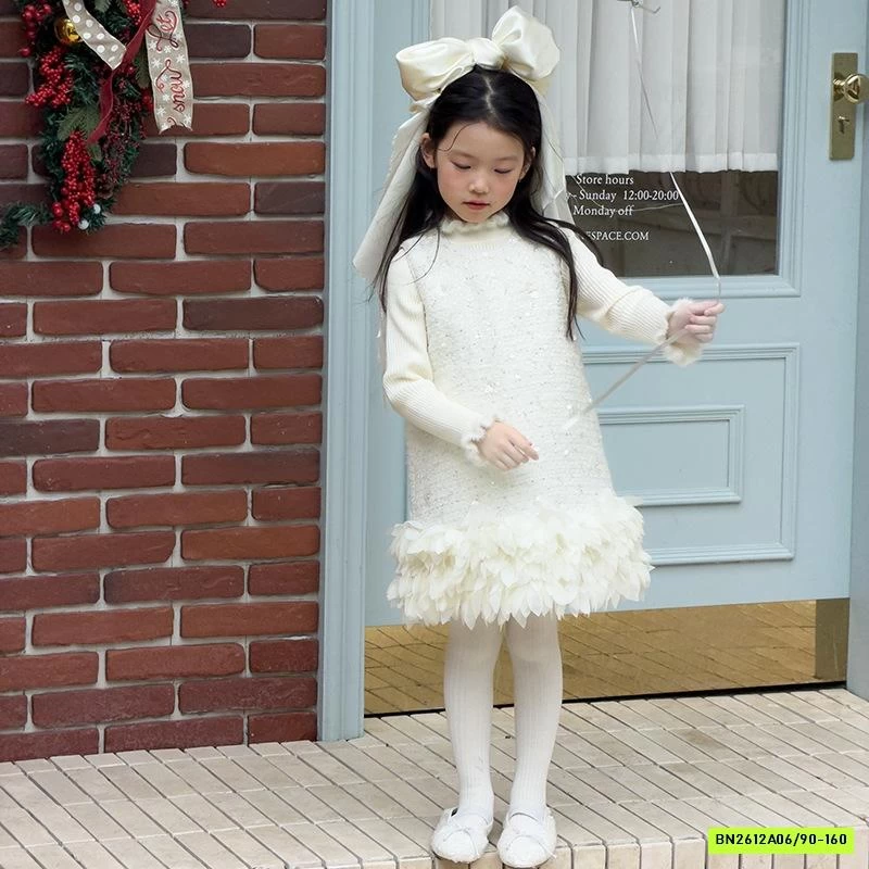 ĐẦM DẠ ĐÍNH CƯỜM VIỀN REN 25M067 AMBB