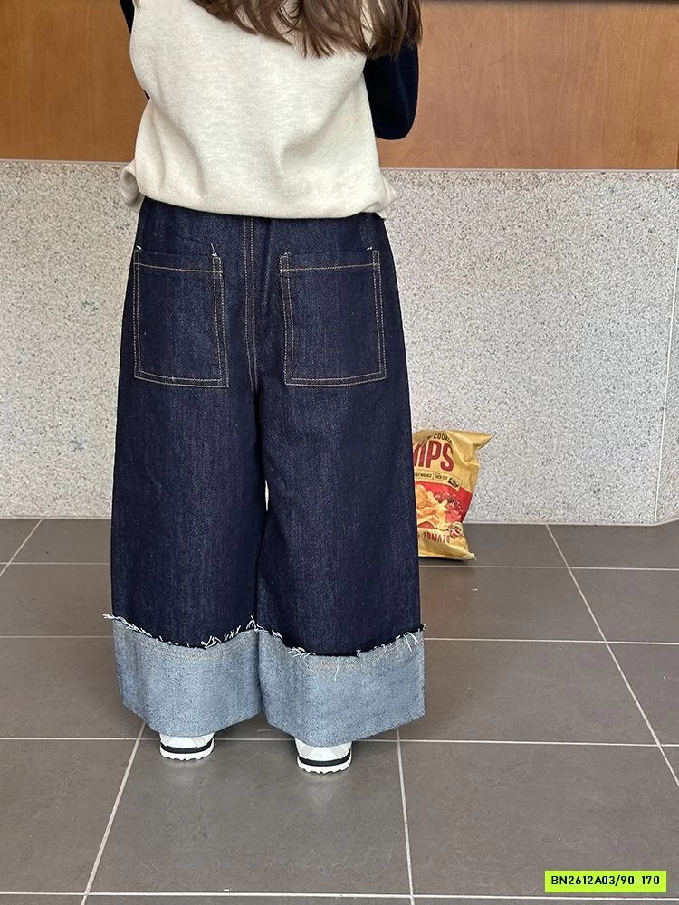 DENIM SUÔNG GẤP GẤU 25F009 AMBB