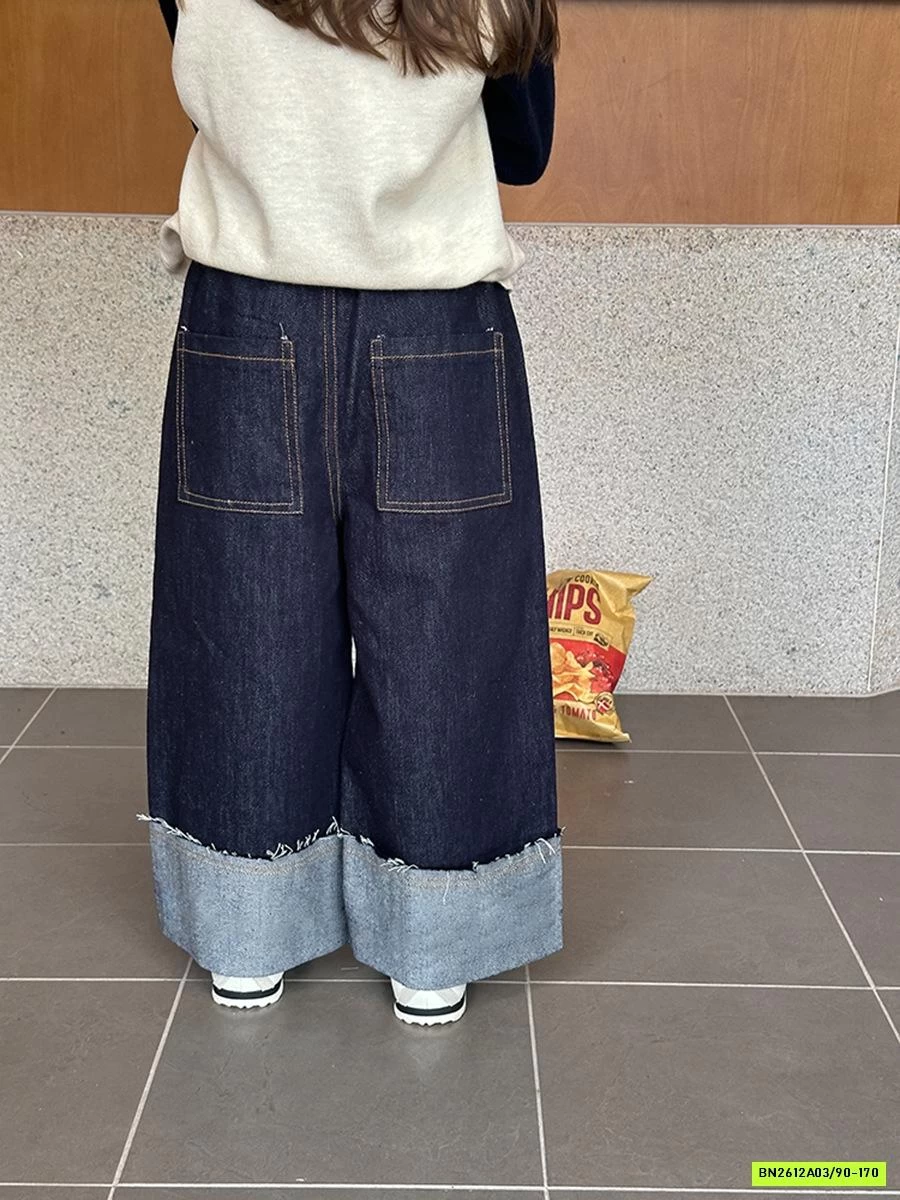 DENIM SUÔNG GẤP GẤU 25F009 AMBB