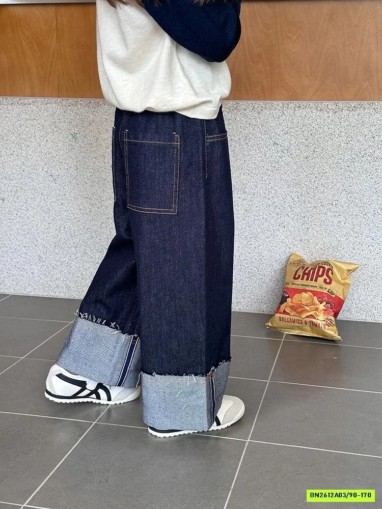 DENIM SUÔNG GẤP GẤU 25F009 AMBB