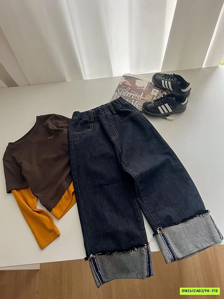 DENIM SUÔNG GẤP GẤU 25F009 AMBB