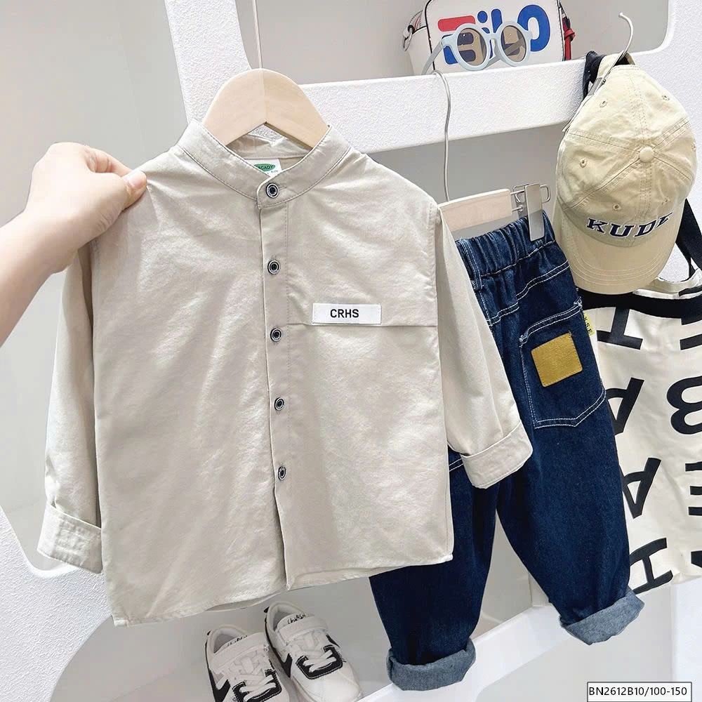 ÁO SƠ MI CỔ TÀU DÀI TAY  KACADY