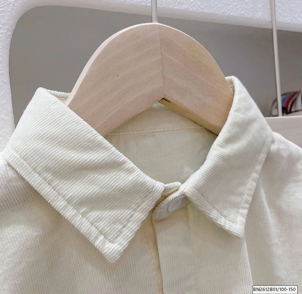 ÁO SƠ MI NHUNG THÊU GẤU  KACADY