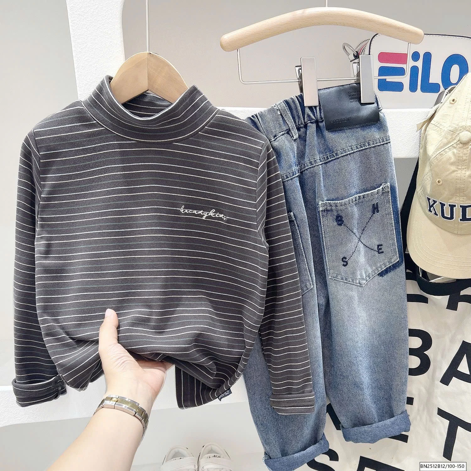 ÁO THUN GIỮ NHIỆT KẺ NGANG KACADY