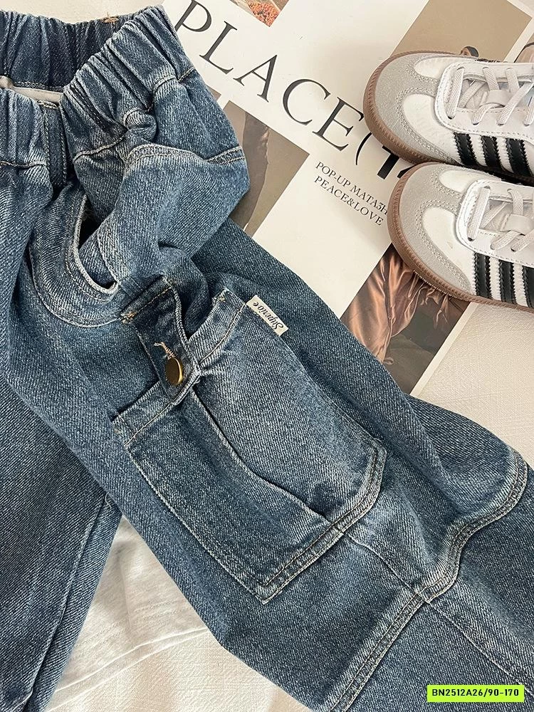 JEANS SUÔNG TÚI HỘP TÁN ĐINH 25A145 AMBB