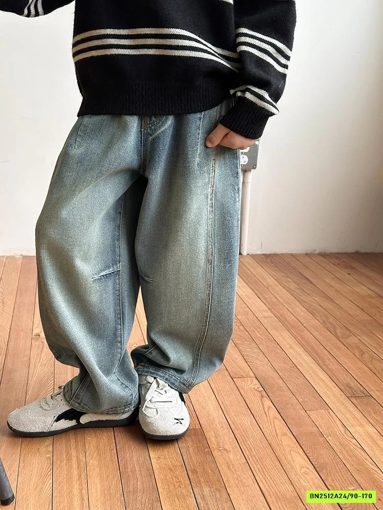 JEANS BAGGY BẠC GOOIS GÂN TRƯỚC 25G116 AMBB