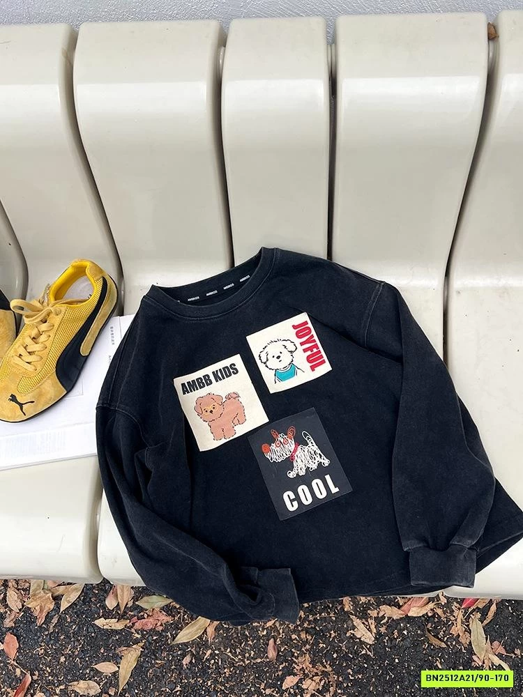 ÁO THUN ĐEN IN HÌNH 25G004 AMBB