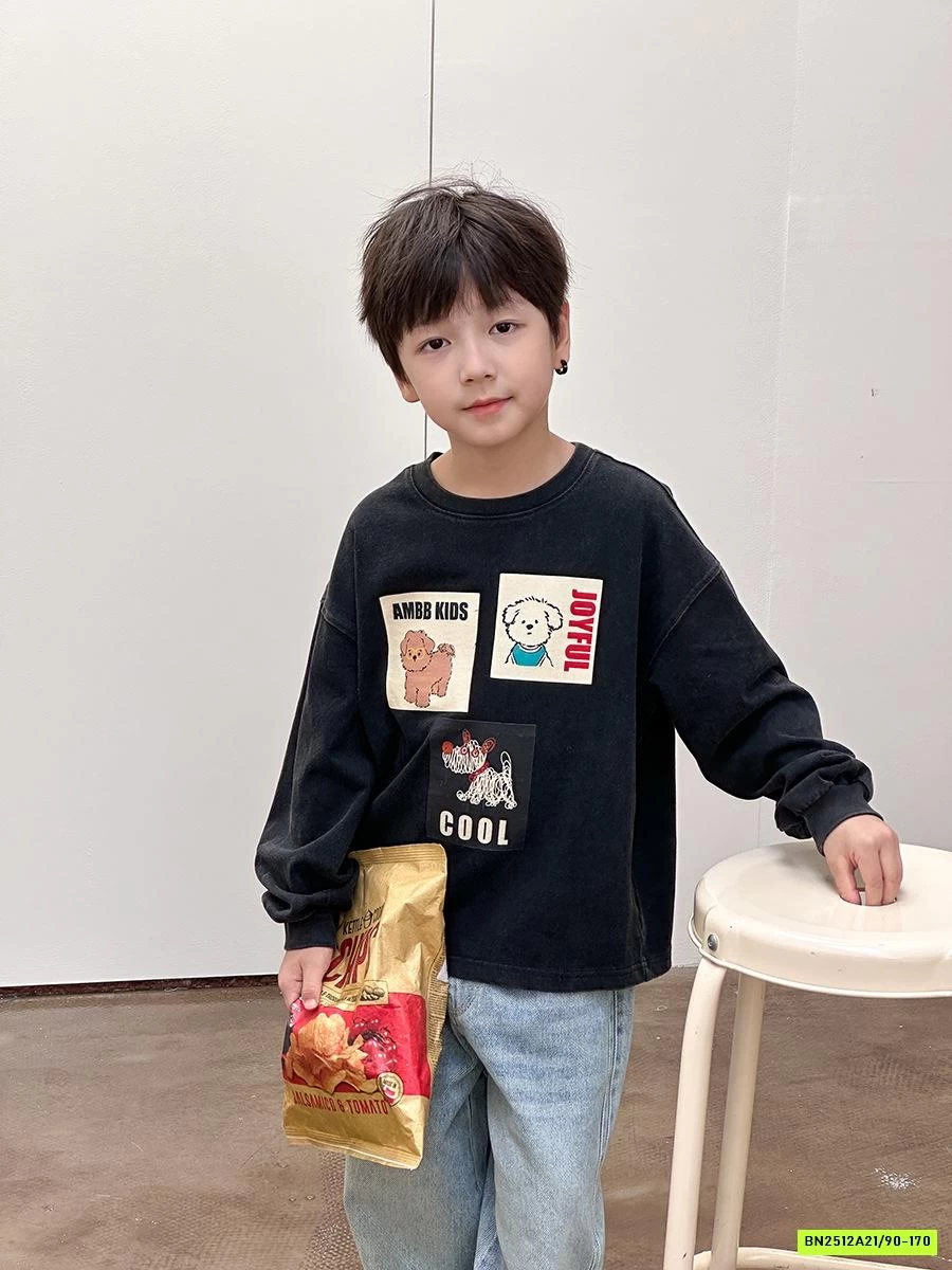 ÁO THUN ĐEN IN HÌNH 25G004 AMBB