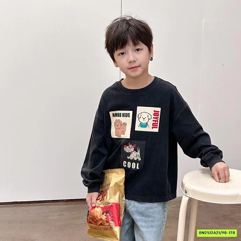 ÁO THUN ĐEN IN HÌNH 25G004 AMBB