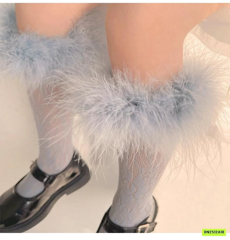 TẤT LƯỚI LOLLITA GẮN LÔNG VŨ