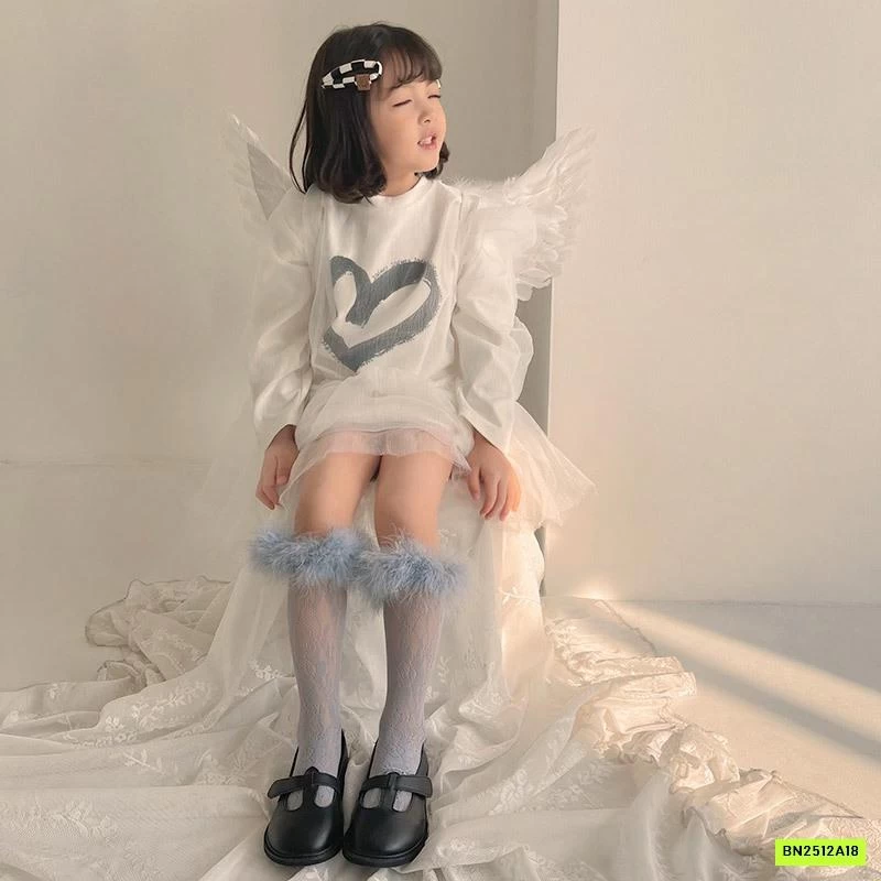 TẤT LƯỚI LOLLITA GẮN LÔNG VŨ