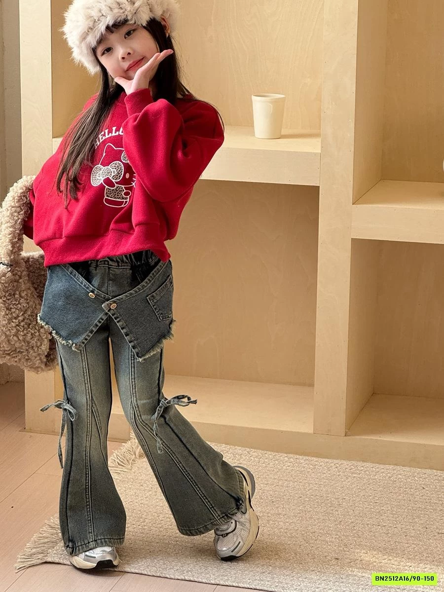 JEANS LOE VẠT GIẢ VÁY CÁ TÍNH