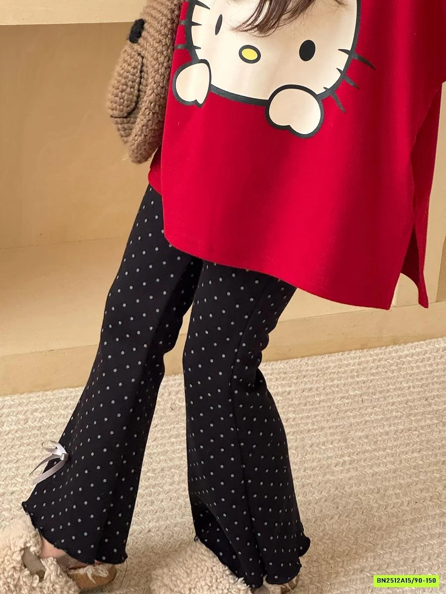 ÁO ĐỎ KITTY MIX QUẦN LOE