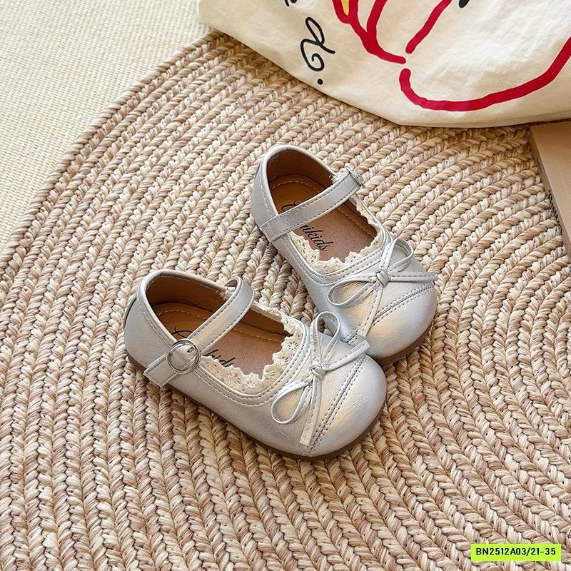 GIÀY BÚP BÊ GẮN NƠ VIỀN REN