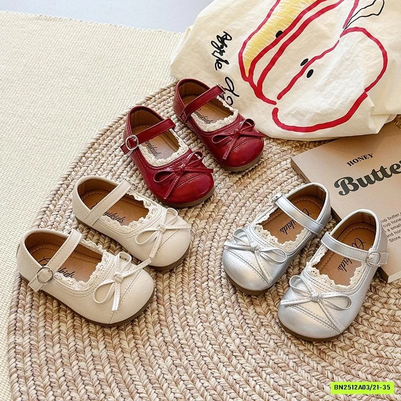 GIÀY BÚP BÊ GẮN NƠ VIỀN REN