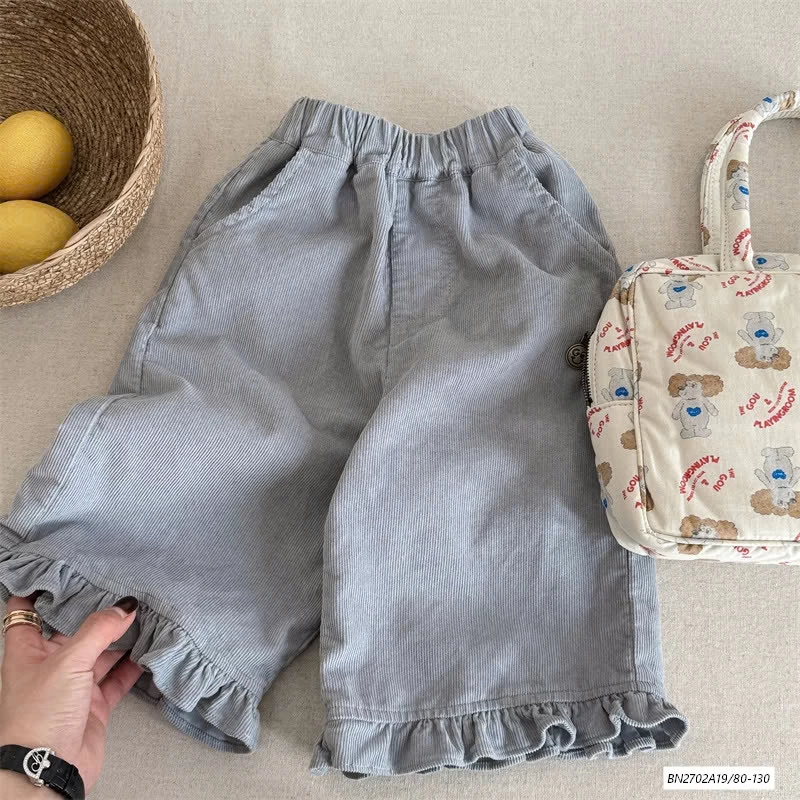 QUẦN SUÔNG NHUNG VIỀN BÈO ADBABY