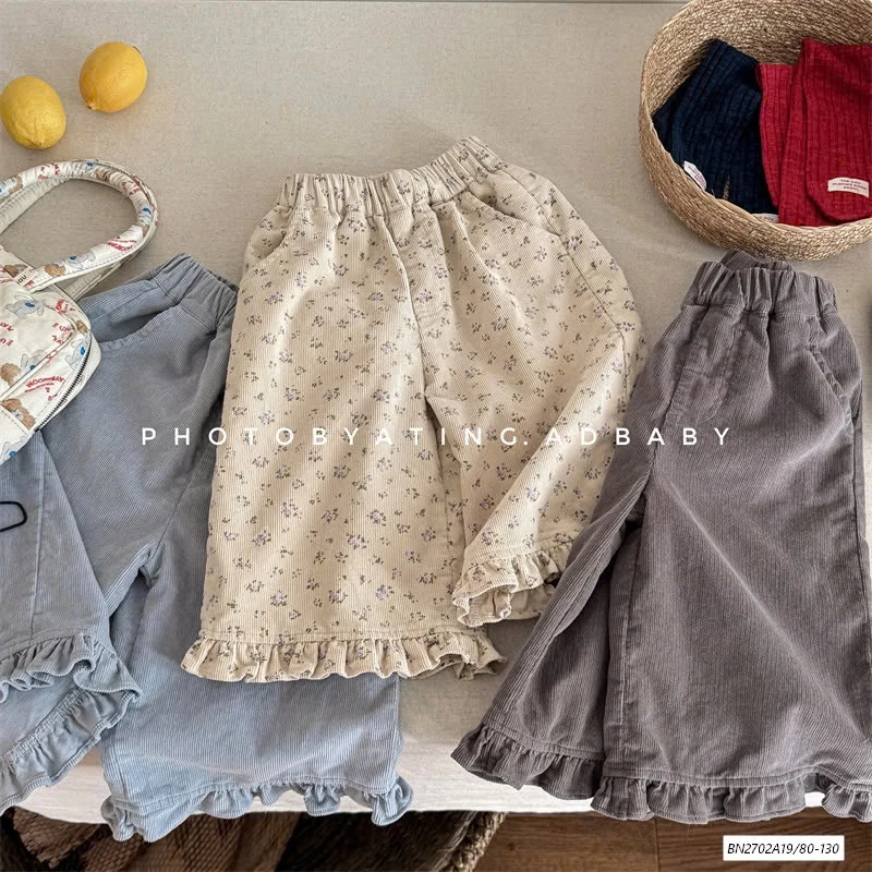 QUẦN SUÔNG NHUNG VIỀN BÈO ADBABY