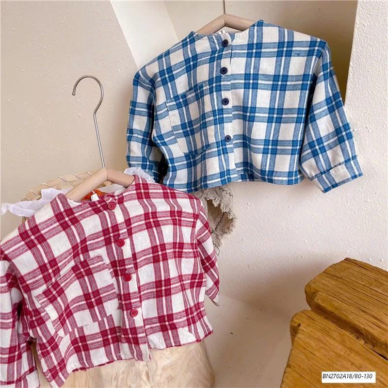 SƠ MI CARO CỔ TRÒN ADBABY