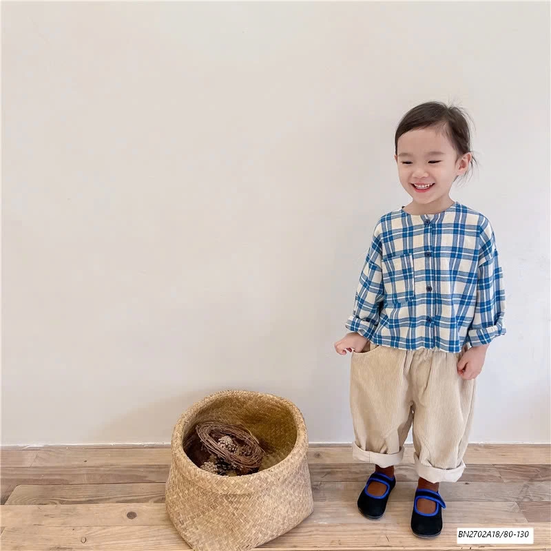 SƠ MI CARO CỔ TRÒN ADBABY