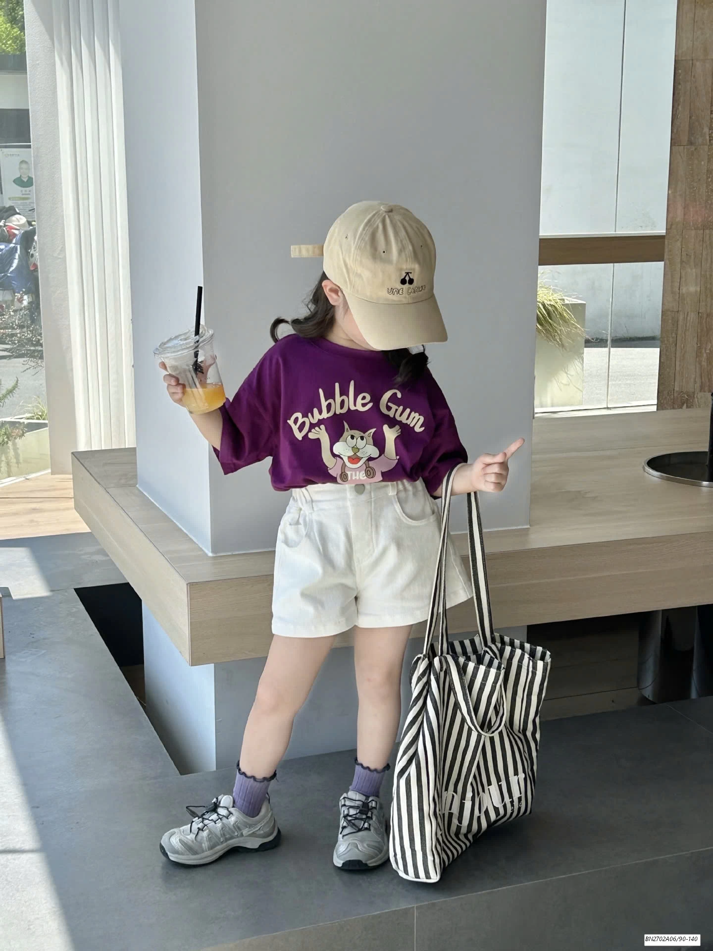 SÉT ÁO THUN TÍM SHORT TRẮNG